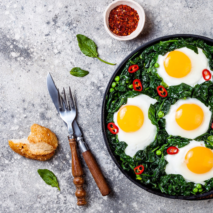 Chef Jessica's Green Shakshuka with Za'atar Pita Crisps