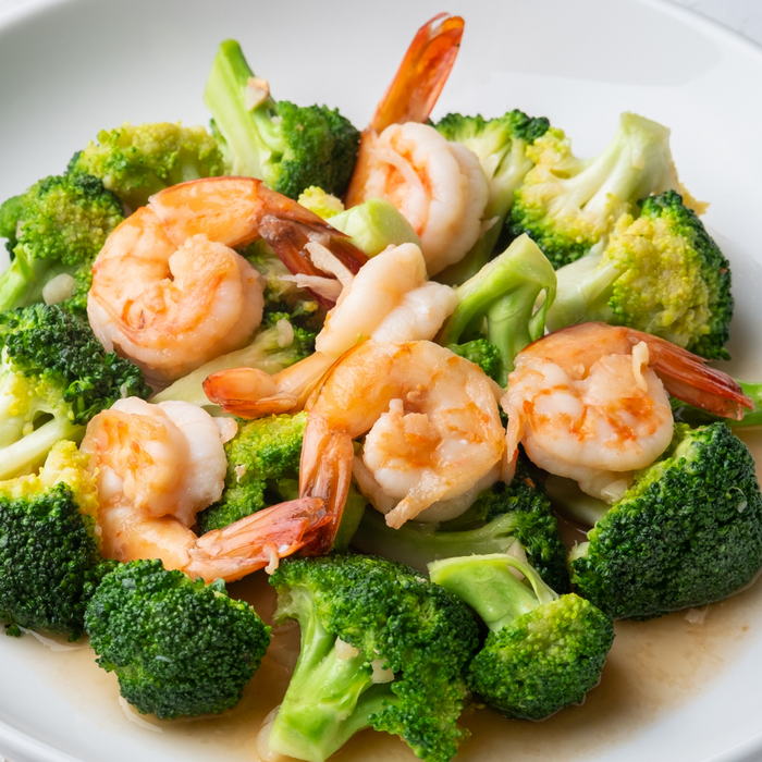 Roasted Shrimp with Broccoli