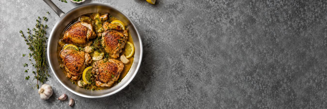 One-Pan Lemon Herb Chicken with Shallots & White Wine