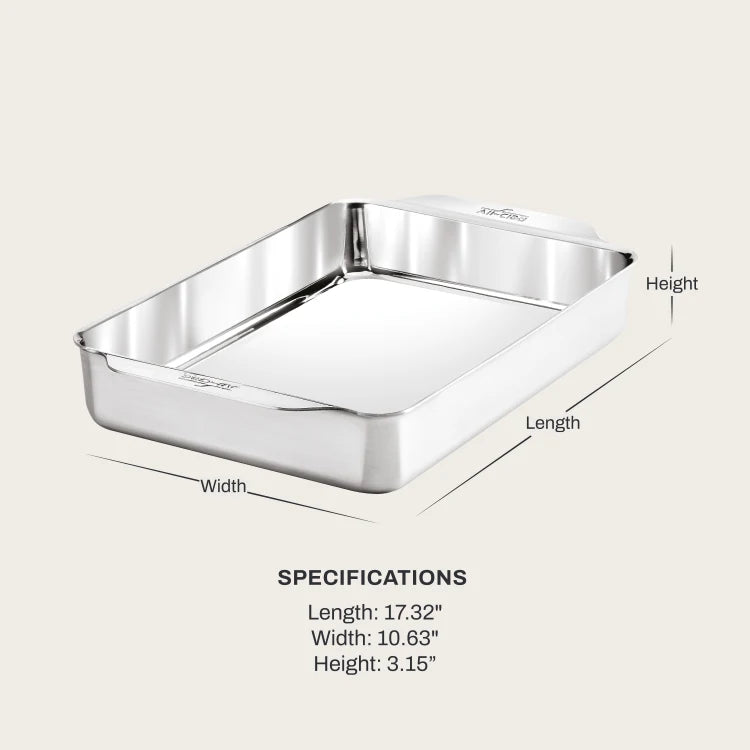 All-Clad Stainless Steel Rectangular Baking Pan – 9 × 13"