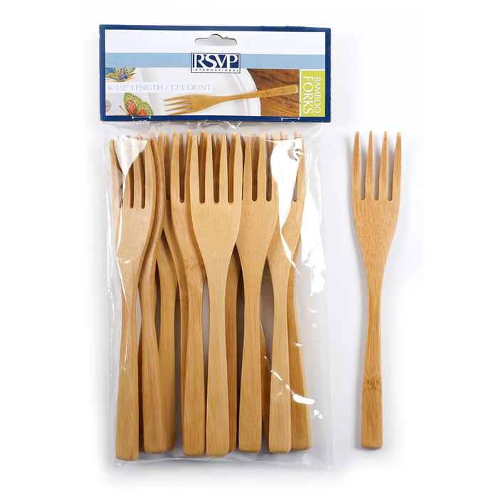 RSVP Bamboo Forks - Pack of 12