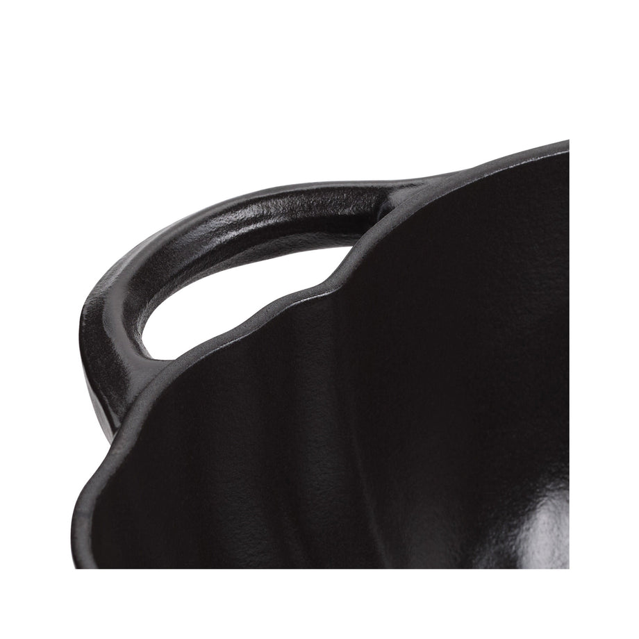Staub La Cocotte 3.5 L Cast Iron Pumpkin Cocotte, Black