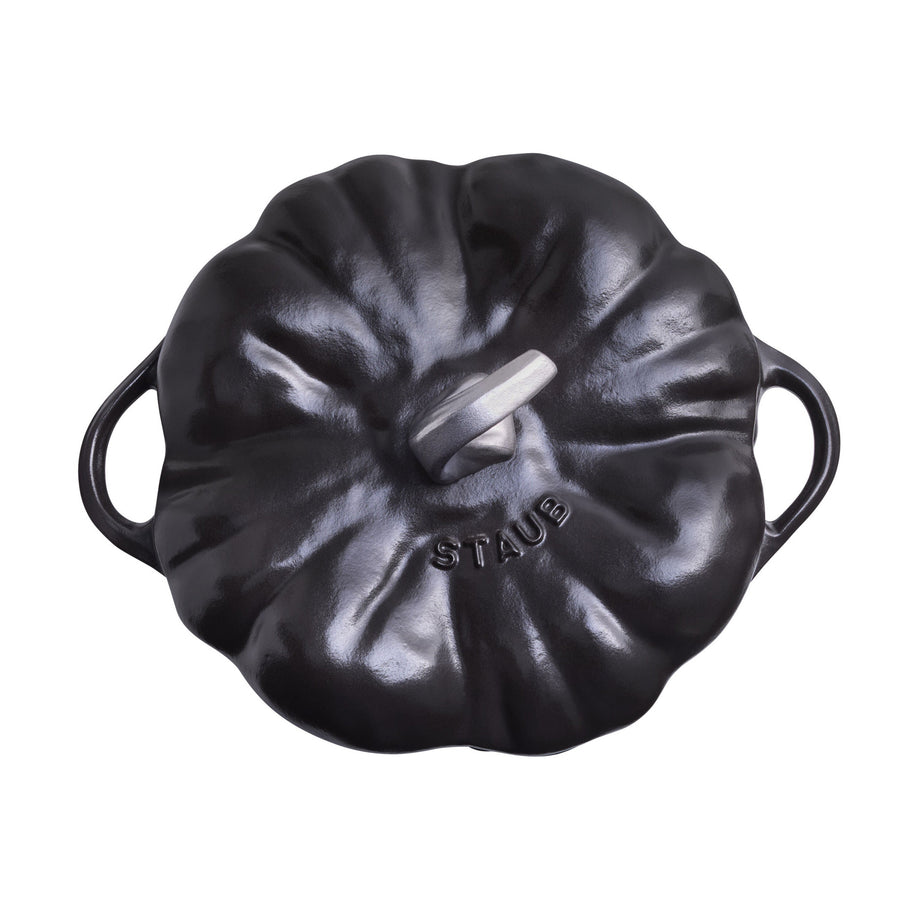 Staub La Cocotte 3.5 L Cast Iron Pumpkin Cocotte, Black
