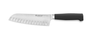 Wusthof Partner Santoku 7” à bord creux - Noir mat