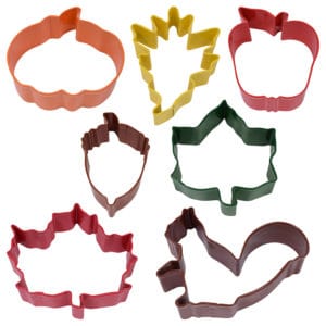 R&M Autumn Leaf Color Cookie Cutters - 7 piece set