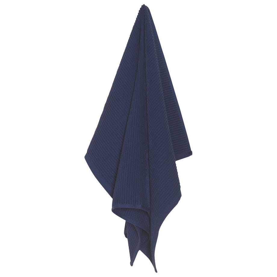 Danica Ripple Terry Cotton Dishtowel - Indigo