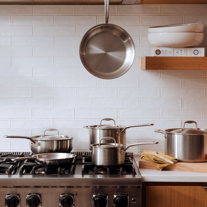 MADE IN Cookware 10 Piece 5-ply Stainless Steel Cookware Set