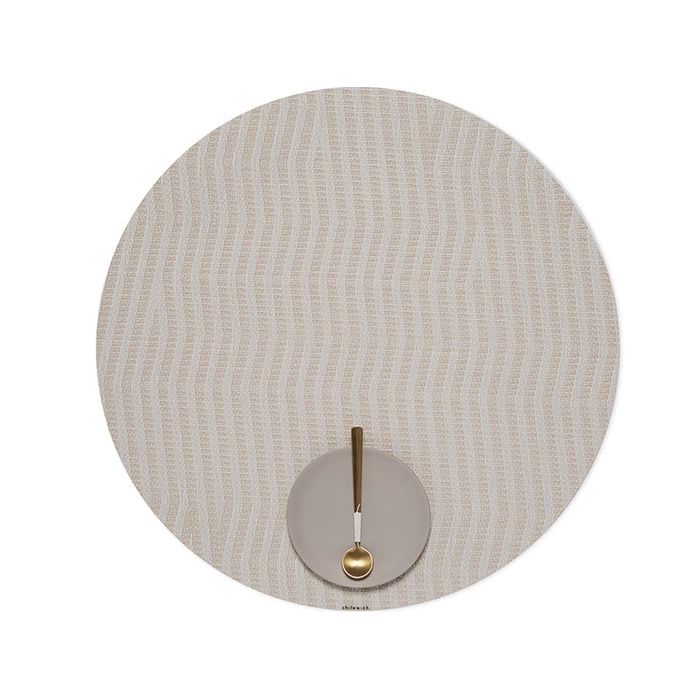 Chilewich Table Mats - Dune / Canvas Round