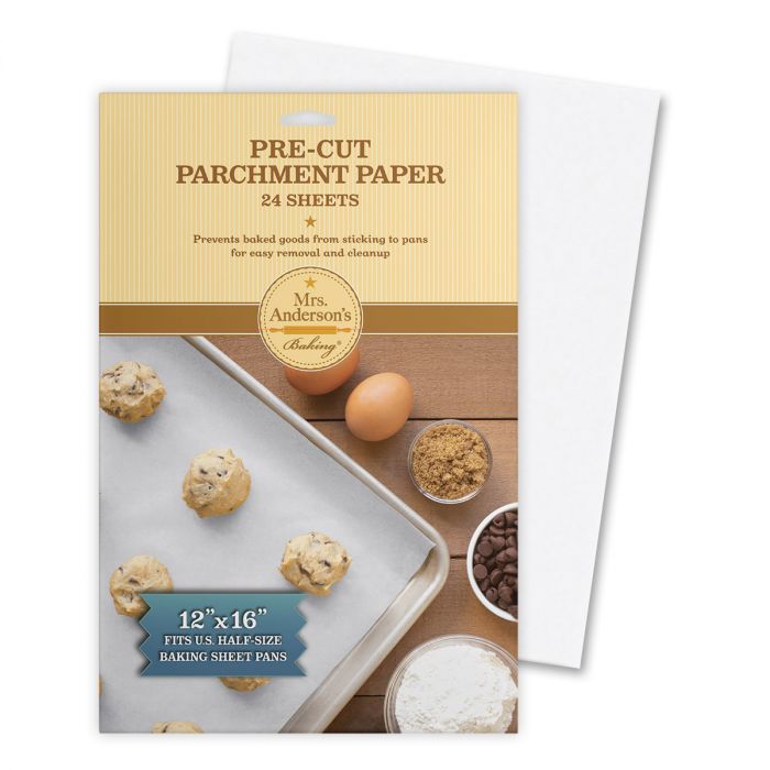 Mrs. Anderson's Baking Pre-Cut Parchment Paper Sheets - 24ct