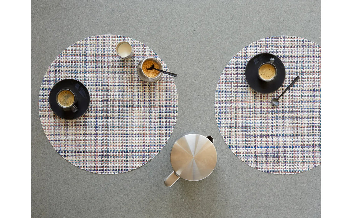 Chilewich Table Mats - Basketweave / Round / Bon Bon