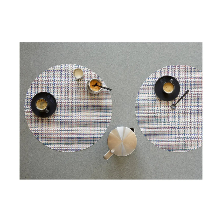 Chilewich Table Mats - Basketweave / Round / Bon Bon