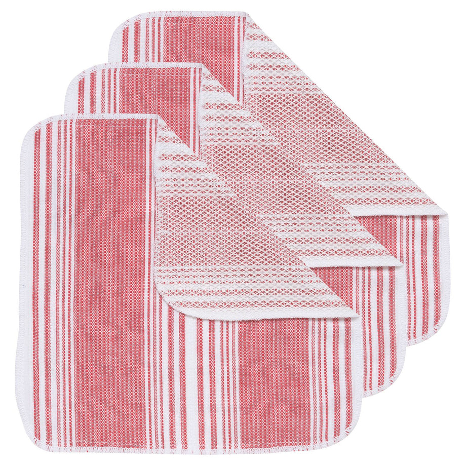 Now Designs Scrub-It Dishcloths Set of 3 / Red
