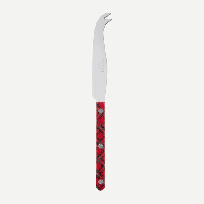 Sabre Bistrot Cheese Knife - Tartan Red