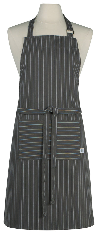 Now Designs Chef's Apron- Granite Gray Pinstripe