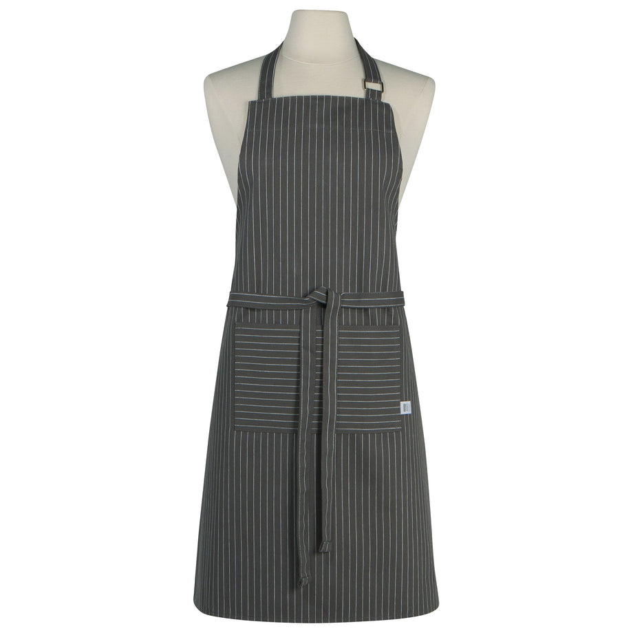 Now Designs Chef's Apron- Granite Gray Pinstripe