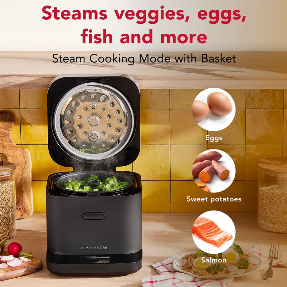 KitchenAid Compact Grain and Rice Cooker - Black Matte