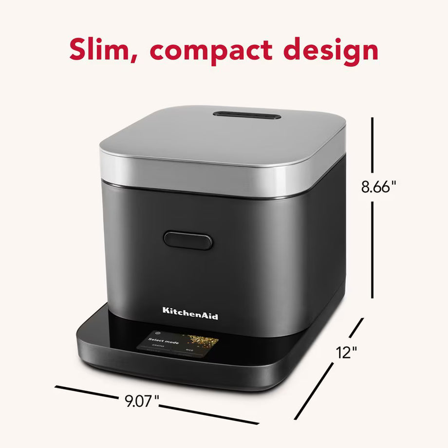 KitchenAid Compact Grain and Rice Cooker - Black Matte