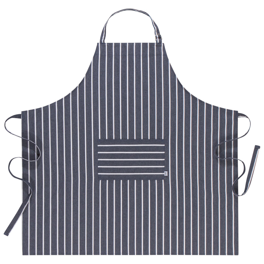 Now Designs Butcher Stripe Mighty Chef's Apron - Blue