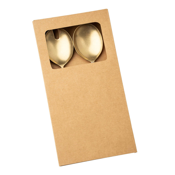 Indaba Tides Salad Servers Set of 2 - Tumbled Gold