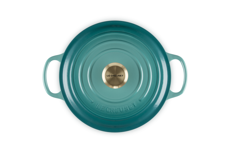 Le Creuset 5.3L Signature Round French Oven - Bleu Riviera