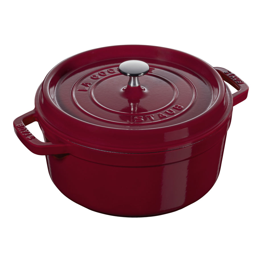 STAUB La Cocotte 3.7 L Cast Iron Round Cocotte, Bordeaux