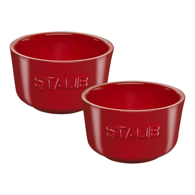 STAUB Ceramic Ramekins - Set of 2 / Cherry