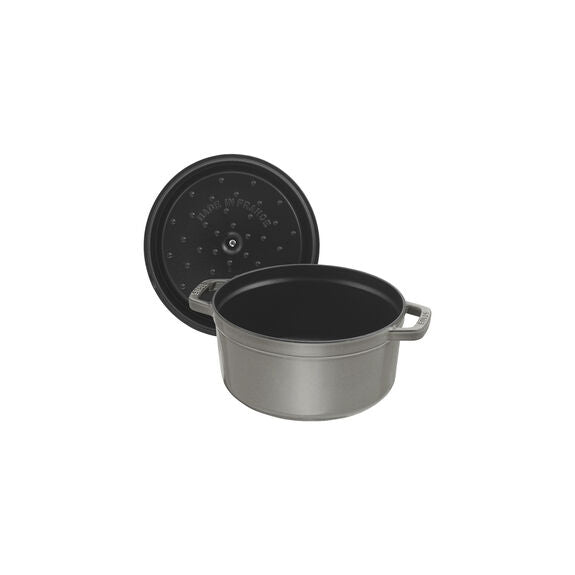 STAUB Cast Iron Round Cocotte - 6.75L / Graphite-Grey