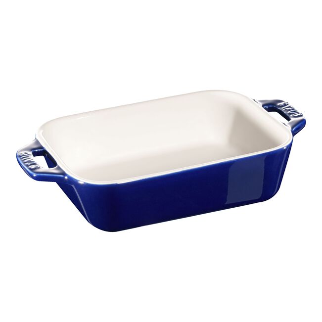 STAUB Ceramic Rectangular Ovenware Dish - 400 ml / Dark Blue