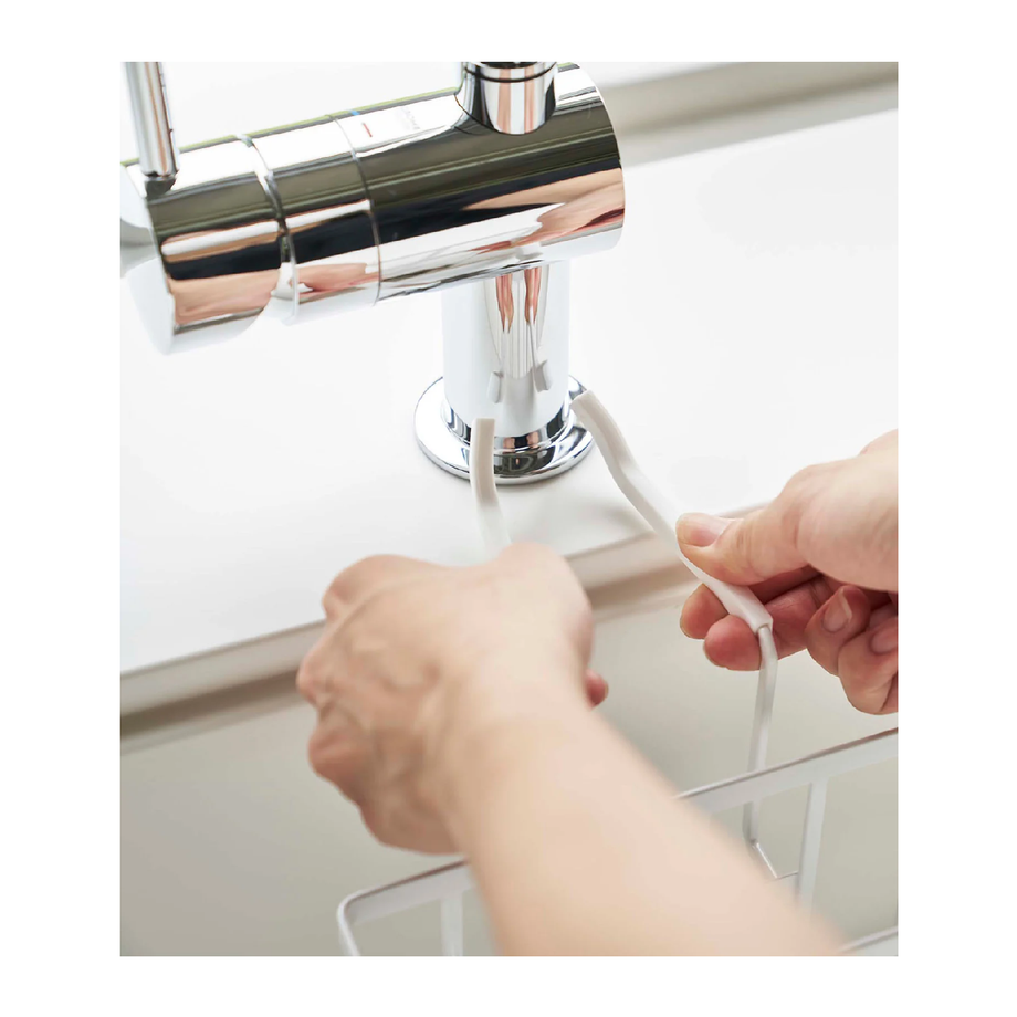 Yamazaki Home Tower Faucet-Hanging Sponge Caddy - Steel