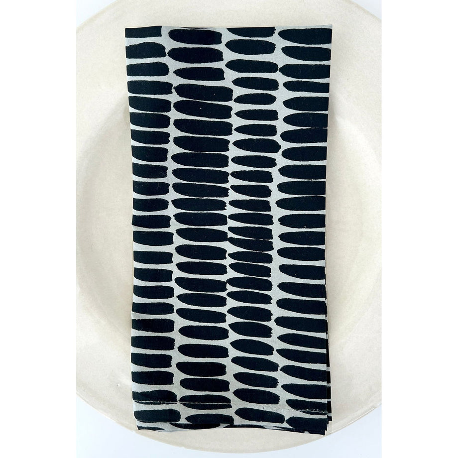 See Design Napkin Set of 4 - Wall Black/Grey