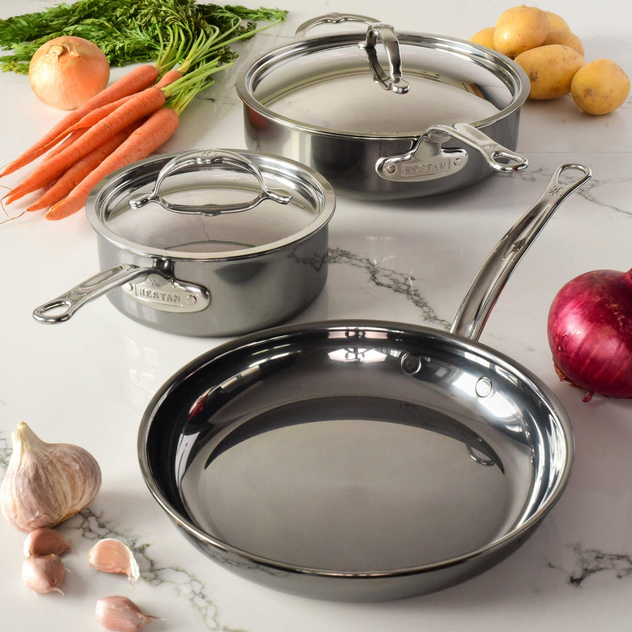 Hestan NanoBond 5-Piece Open Skillet Saucepan Set
