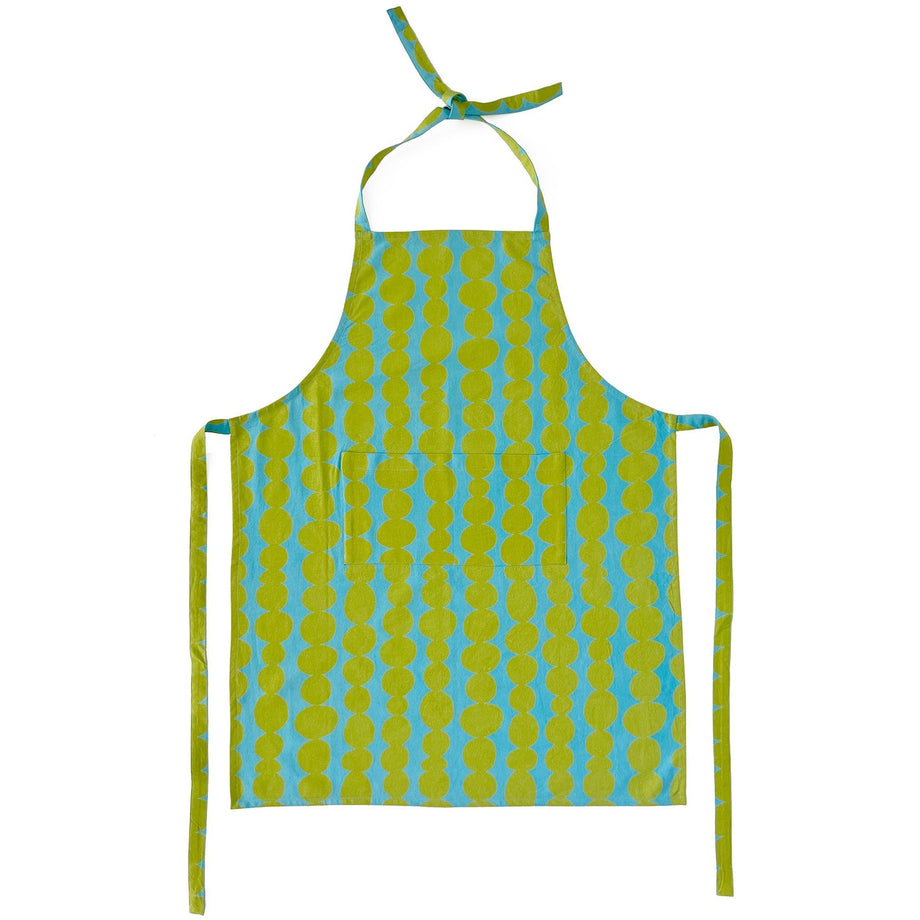 See Design Apron - Small Totem Aqua/Citron