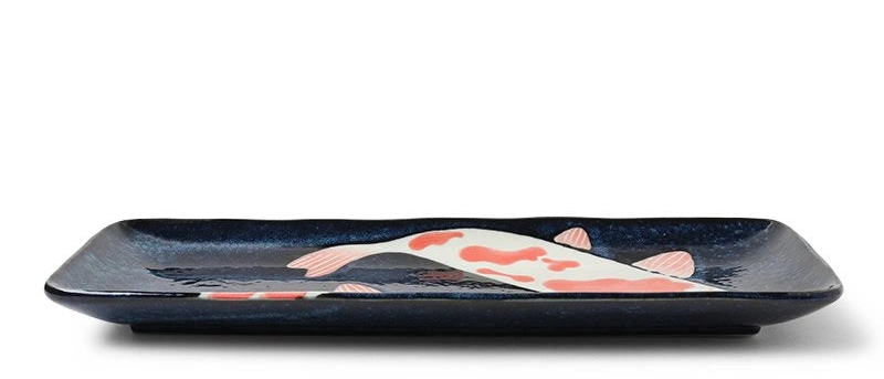 Miya Namako Koi Rectangle Plate - 11.5"