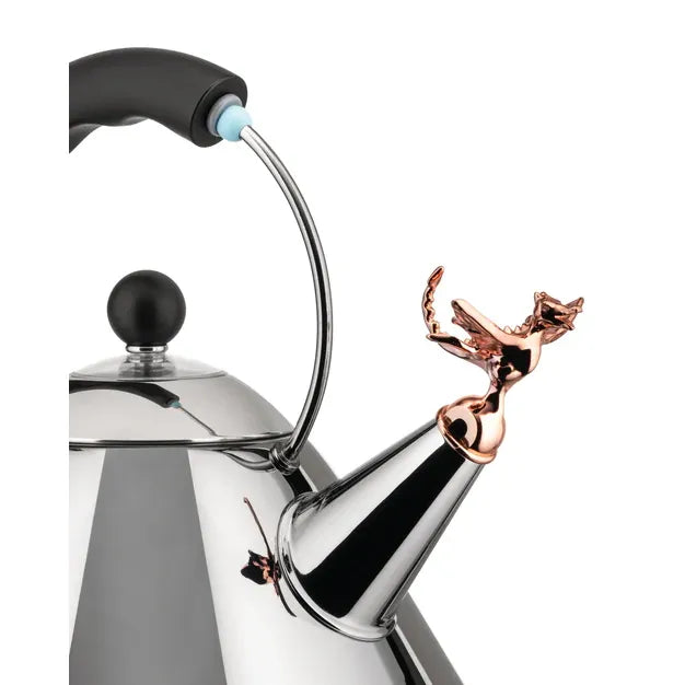 Alessi 9093RE X B Michael Graves Kettle with Tea Rex Whistle