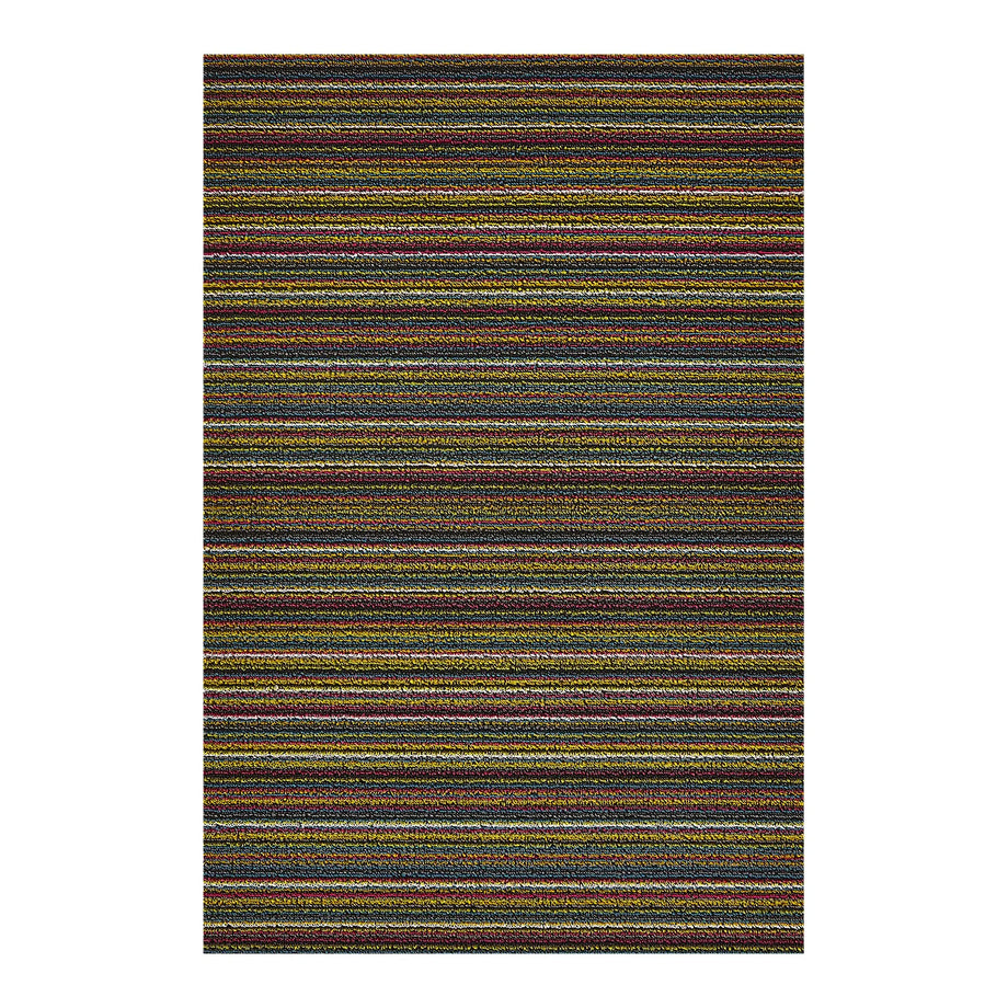 Chilewich Indoor Outdoor Shag Doormat - Skinny Stripe /Rectangle / Bright Multi / 18x28"