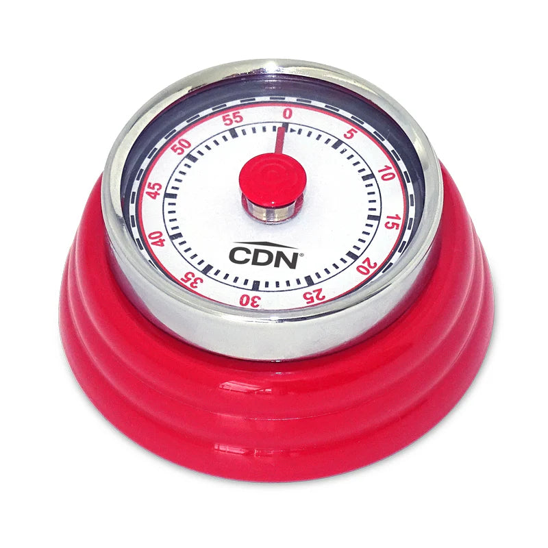 Compact Mechanical Kitchen Timer  – Red