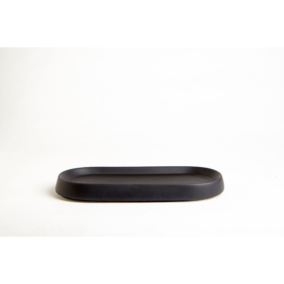 Crater Tray Ceramic Matte Black