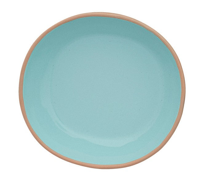Creative Co-Op Enameled Stainless Steel Dish with Colored Edge - 4 Color Options