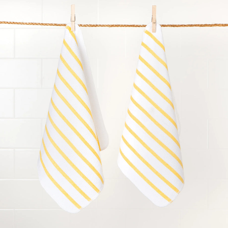 Now Designs Basketweave Dishcloths set of 2 - Yellow Lemon