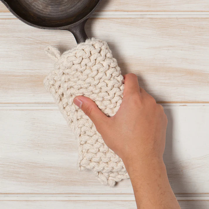 Danica Heirloom Knit Potholder - Natural