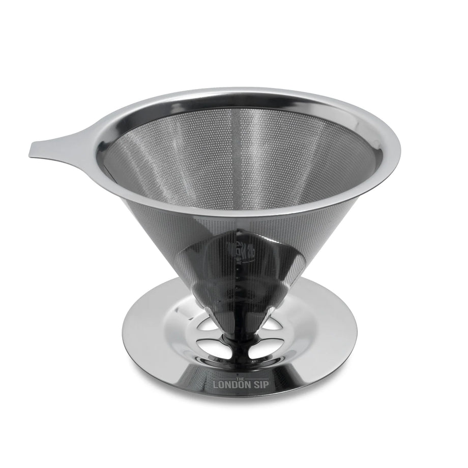 Escali Reusable Filter & Coffee Dripper 1-4 Cup - Stainless Steel, London sip.
