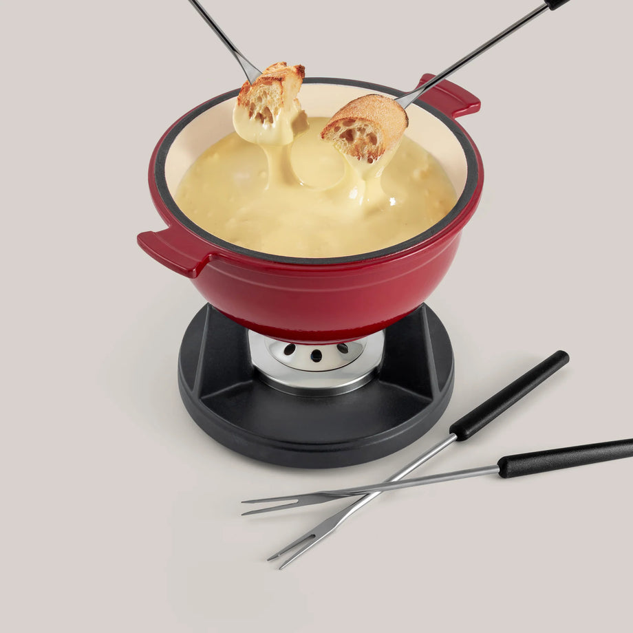 Swissmar Lucerne Cast Iron Fondue Set - Noir