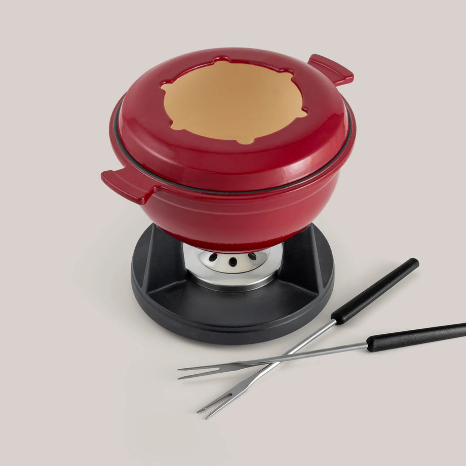 Swissmar Lucerne Cast Iron Fondue Set - Noir