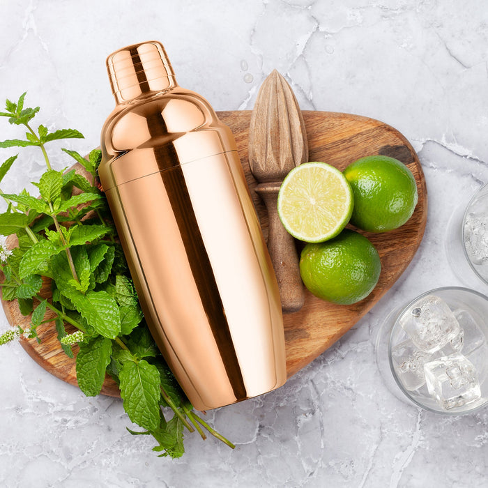 Final Touch Double-Wall Stainless Steel Cocktail Shaker - Copper / 18oz