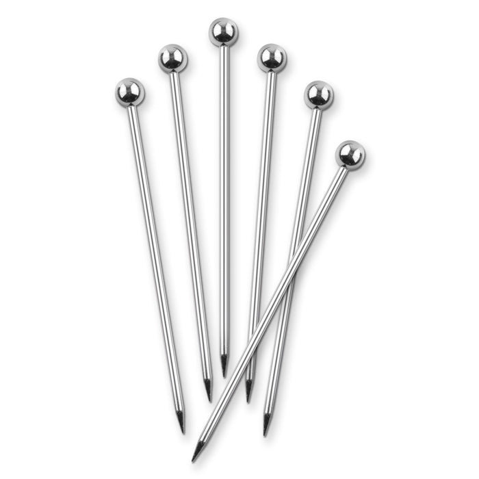 Final Touch Stainless Steel Cocktail Picks - Set of 6