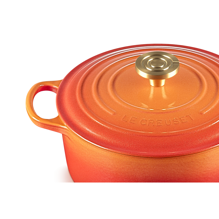 Le Creuset 4.2L Signature Round French Oven - Flamme Dorée
