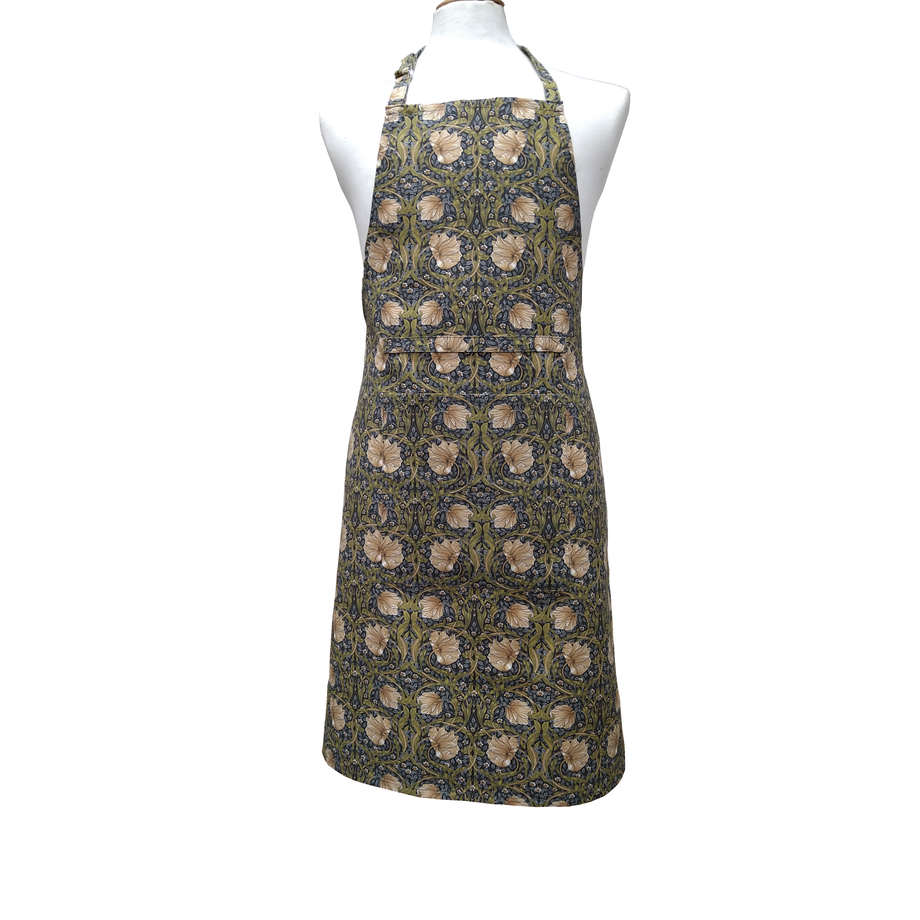 William Morris Cotton Apron - Pimpernel Charcoal