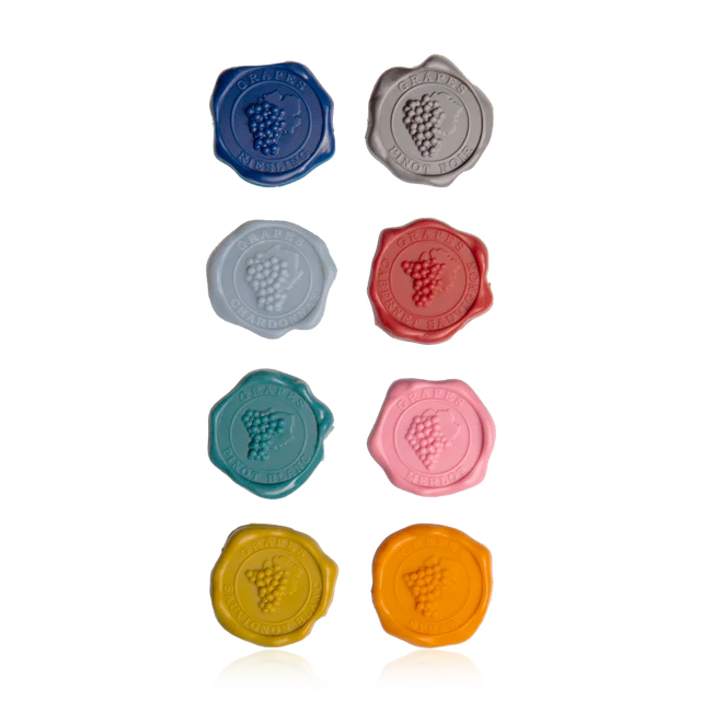 Vacu Vin Glass Markers Classic set of 8 - Vine Seal