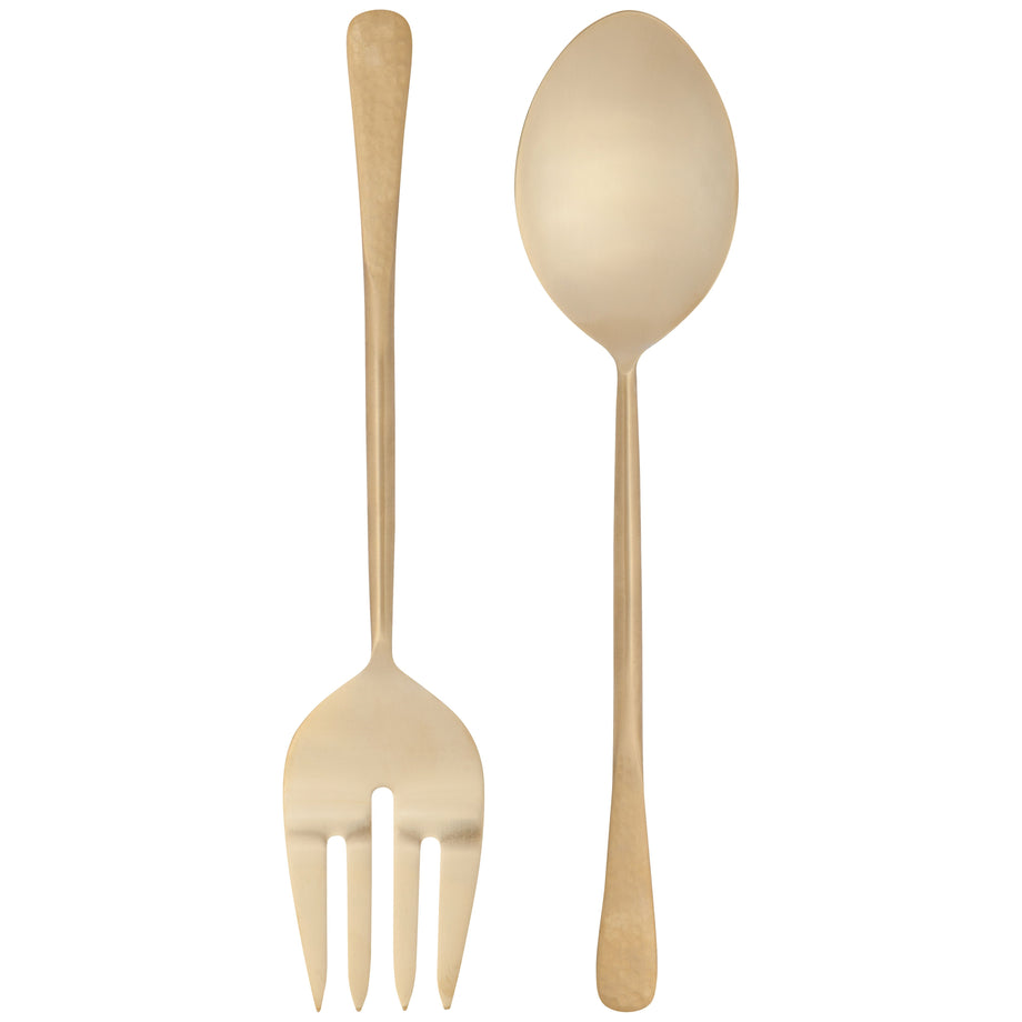 Danica Heirloom Stainless Steel Salad Server Set - Gold