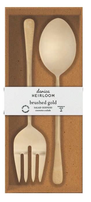 Danica Heirloom Stainless Steel Salad Server Set - Gold